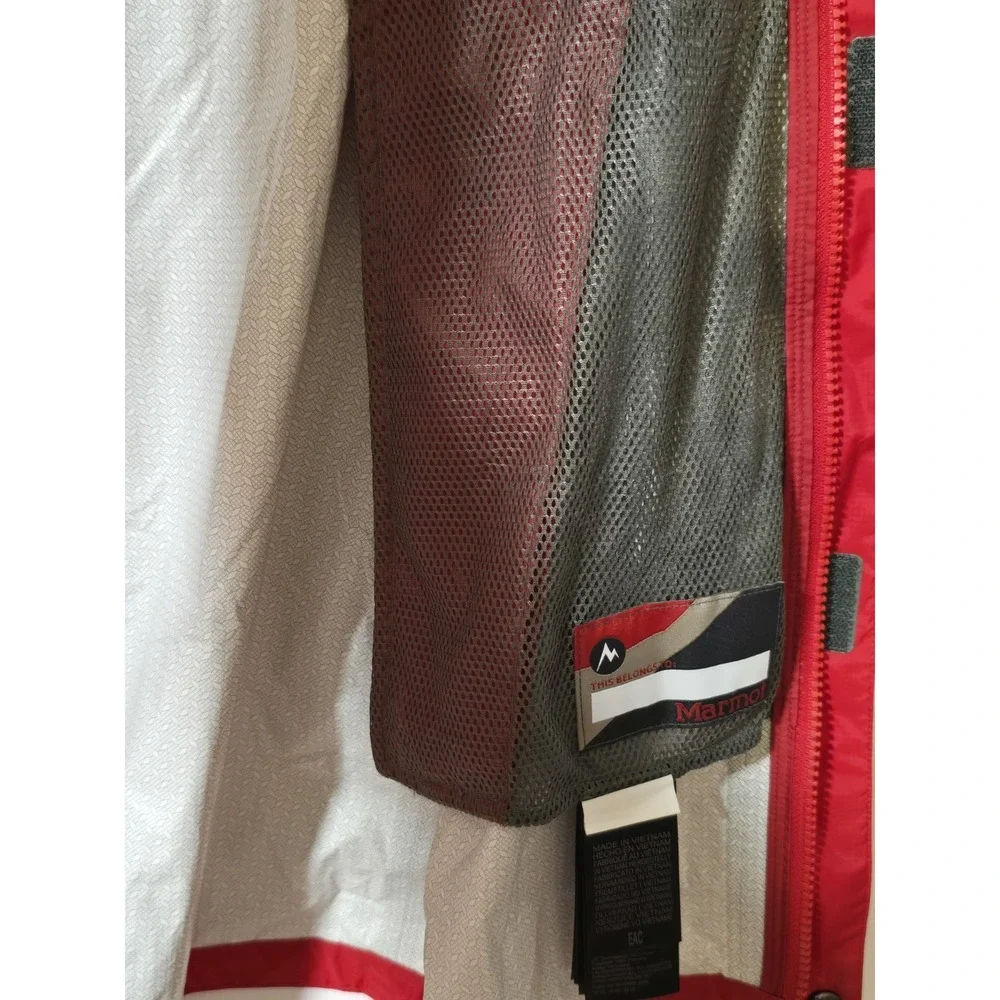 Marmot Kids Youth Large  Rain Jacket Parka Red /black Waterproof Hooded‎ Shell